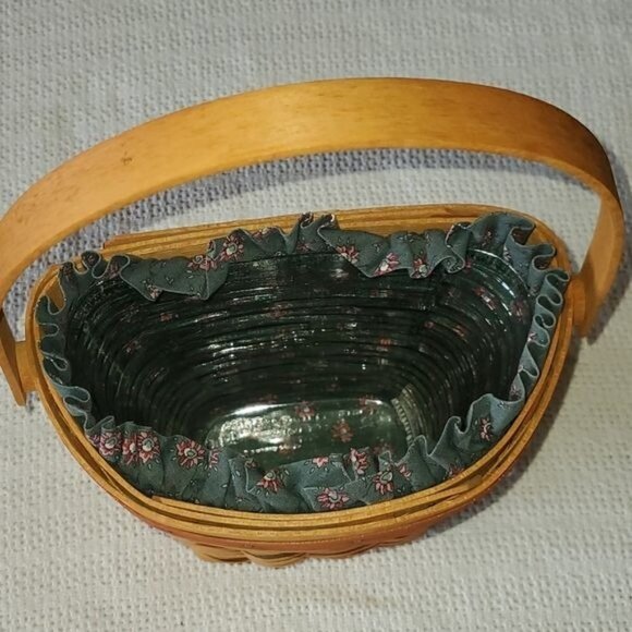 Longaberger Vintage 1993 Handwoven Handled Autumn Harvest Basket w Liners - Picture 5 of 10